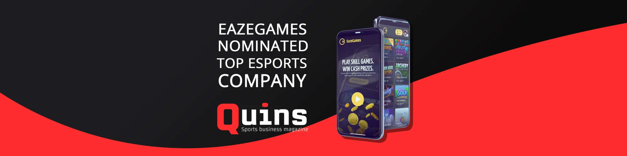 EazeGames Nominated as one of the Biggest and Best Esports Companies in The Netherlands, by Quins